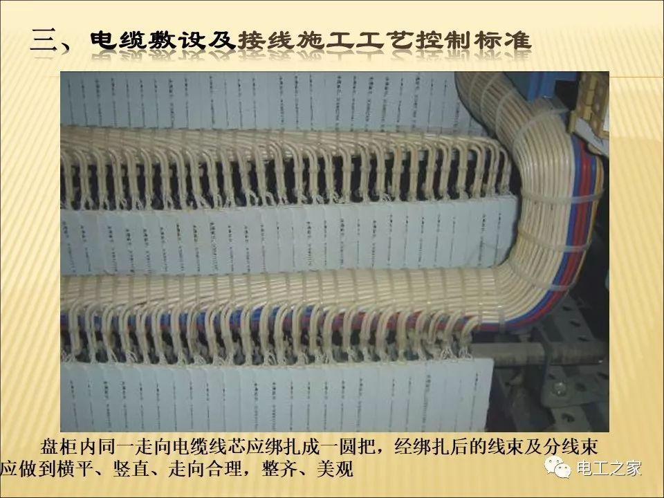 一條完成開關柜安裝，電纜橋架施工，電纜敷設及布線施工，照明配電箱施工